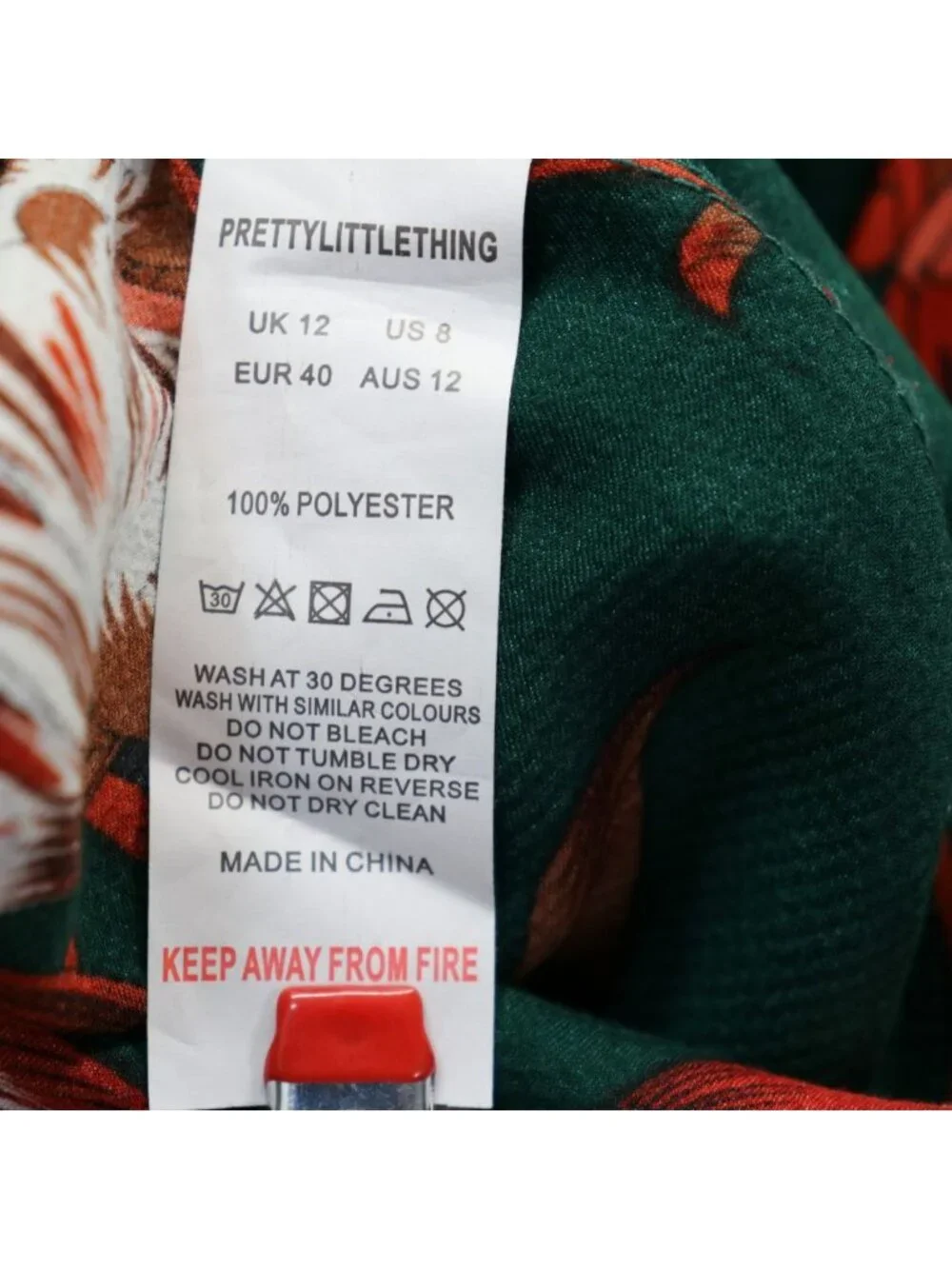 Pretty Little Thing Emerald Green Floral Strappy Satin Cowl Midi Dress NWT - Picture 5 of 16